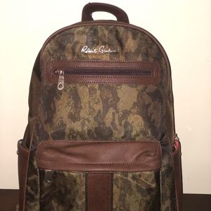 Robert  Graham Leather Camo Dinosaur Backpack